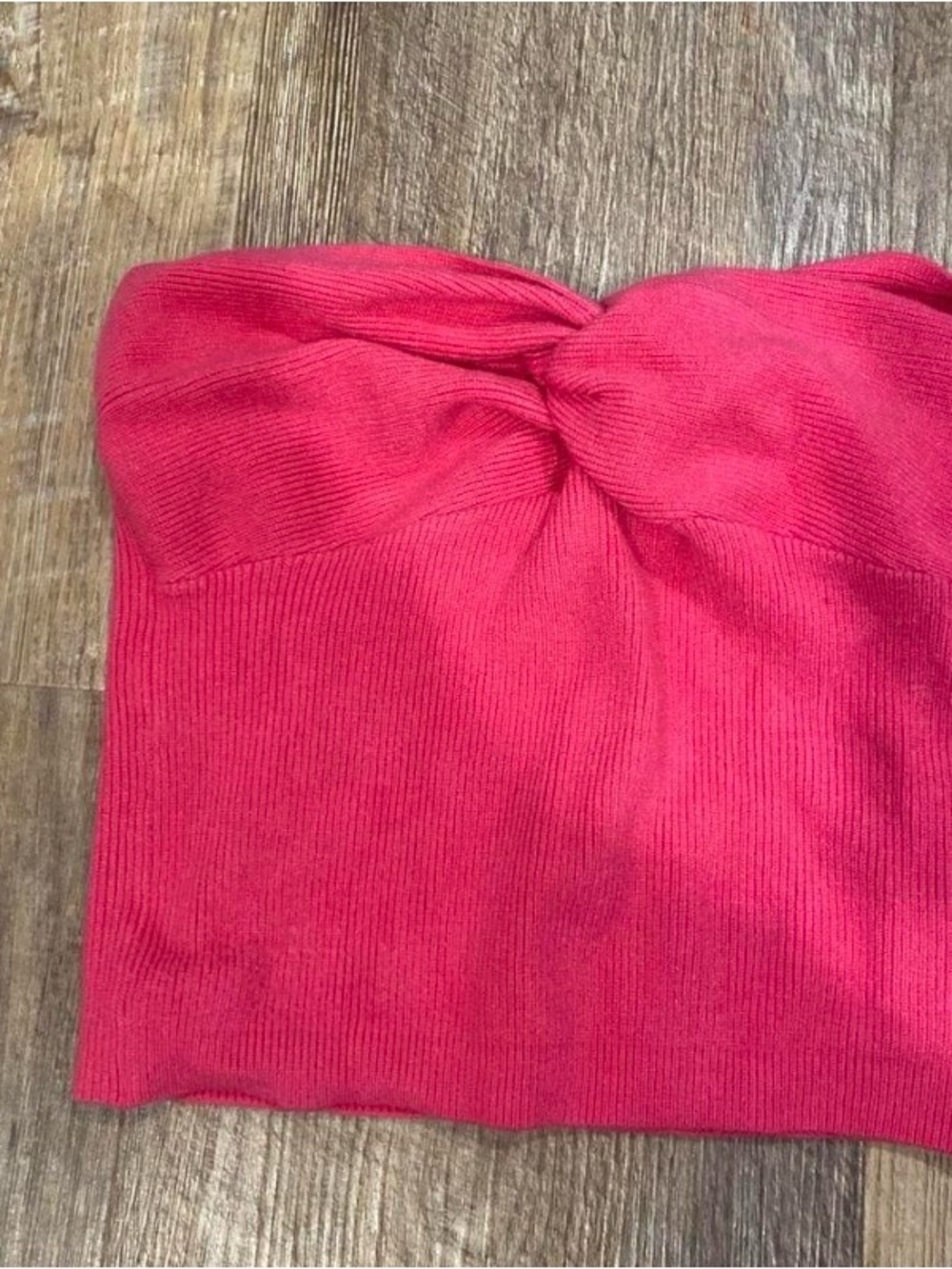 American Eagle Outfitters Hot Pink Twist Front Tube Top